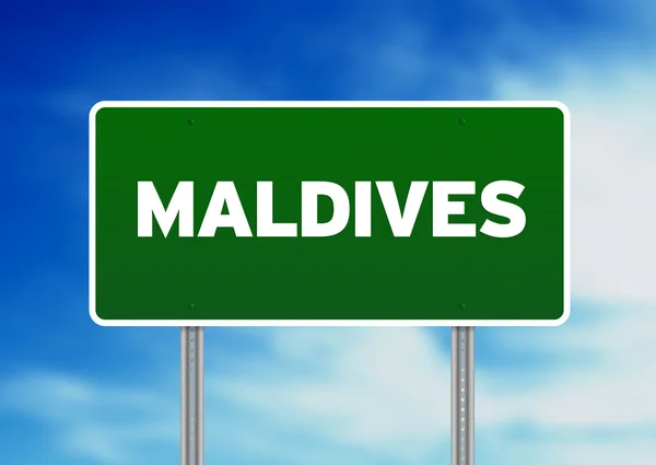 Maldiven snelweg teken — Stockfoto