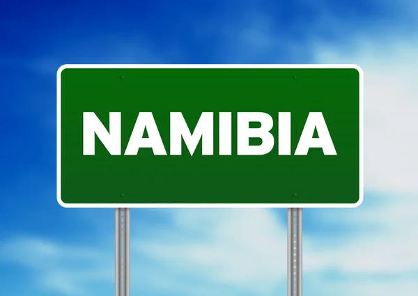 Namibia highway tecken — Stockfoto