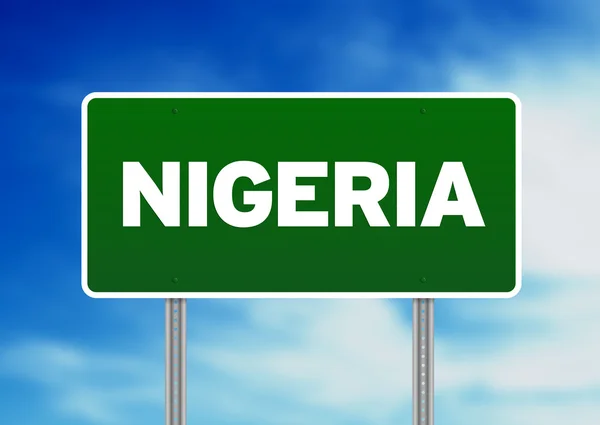 Assinatura da estrada Nigéria — Fotografia de Stock