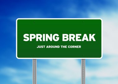 Spring Break Highway Sign clipart