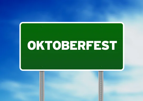 Oktoberfest snelweg teken — Stockfoto