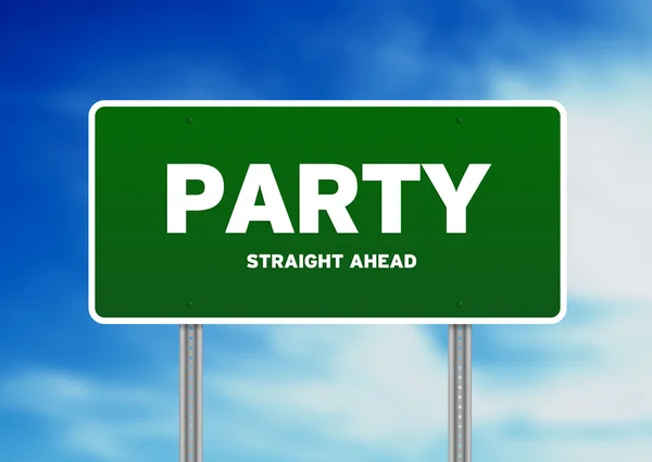 stock image Party Highway Sign