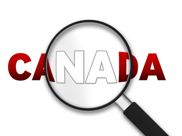Lente d'ingrandimento - Canada — Foto Stock