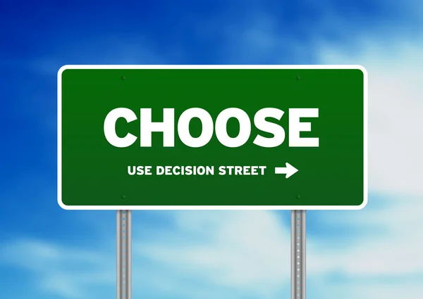 Choose Highway Sign — Stock Photo, Image
