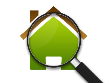 Magnifying Glass - House clipart