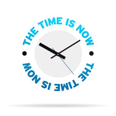 The Time is Now Clock clipart