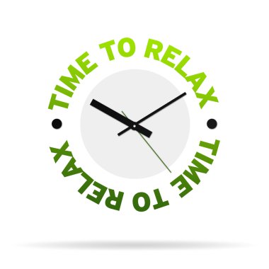 Time to relax clock clipart