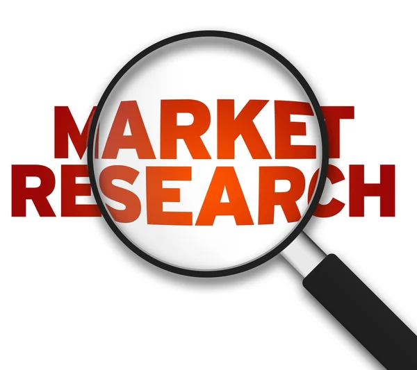 Lupa - Investigación de mercado —  Fotos de Stock
