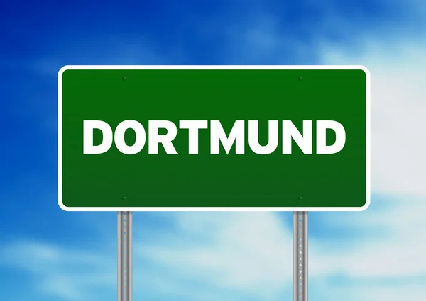 Znak drogowy Dortmund — Zdjęcie stockowe