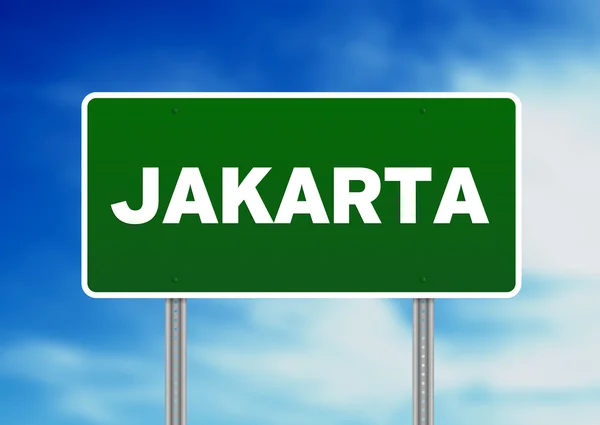 Cartello stradale di Jakarta — Foto Stock