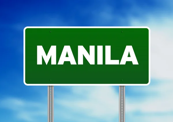 Manila yol levhası — Stok fotoğraf