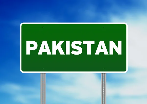 Pakisztán út jel — Stock Fotó
