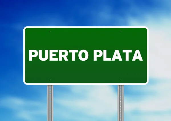 Puerto Plata sinal de estrada — Fotografia de Stock