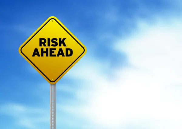 Risk Ahead Road Sign — Stock Photo, Image