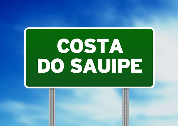 Costa sauipe znak drogowy — Zdjęcie stockowe