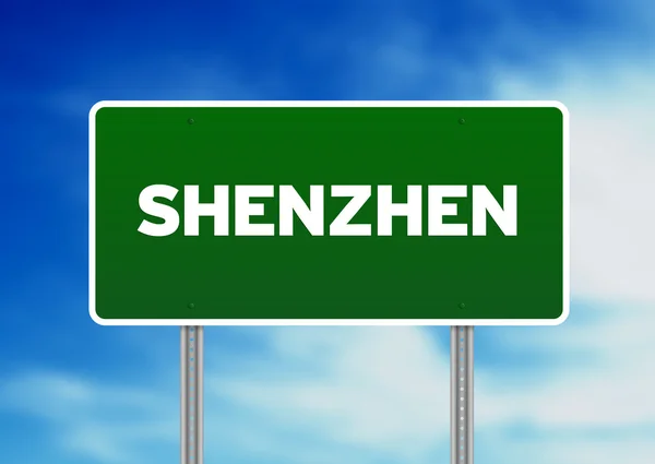 Shenzhen sinal de estrada — Fotografia de Stock