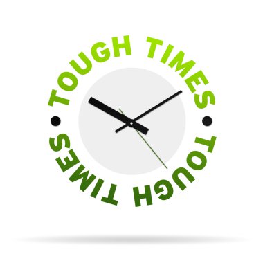 Tough Times Clock clipart