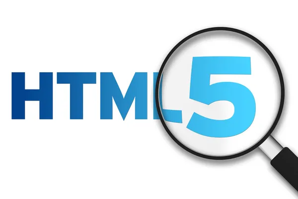 Szkło powiększające HTML5 — Zdjęcie stockowe