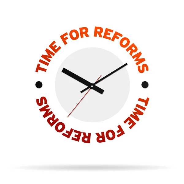 Час для реформ годинник — стокове фото