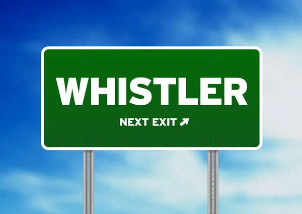 Señal de carretera Whistler — Foto de Stock