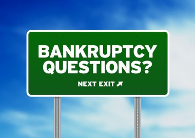 Bankruptcy Questions Road Sign clipart