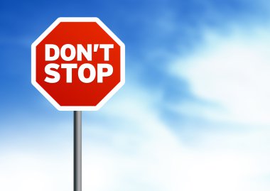 Dont Stop Road Sign clipart