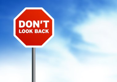 Road Sign - Dont look back clipart