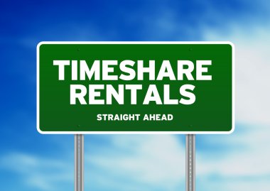 Green Road Sign - Timeshare Rentals clipart