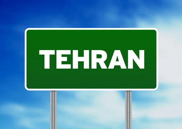 Teheran verkeersbord — Stockfoto