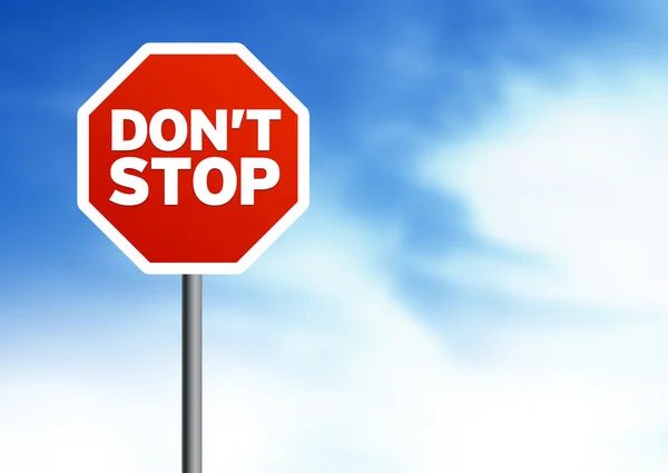 Nie zatrzymuj się znak drogowy — Zdjęcie stockowe
