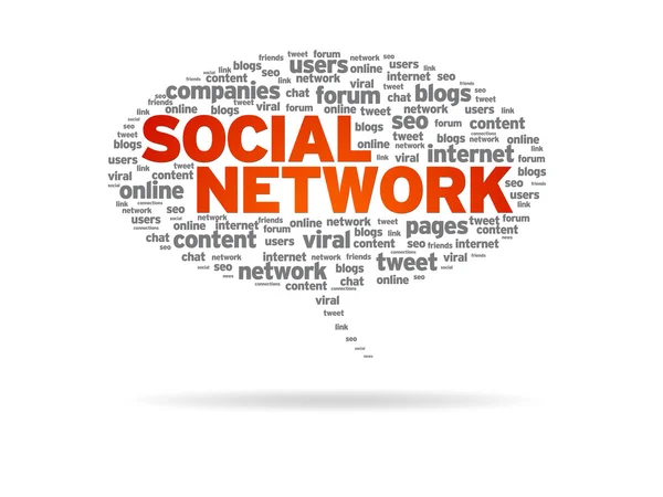 Pratbubbla - sociala nätverk — Stockfoto