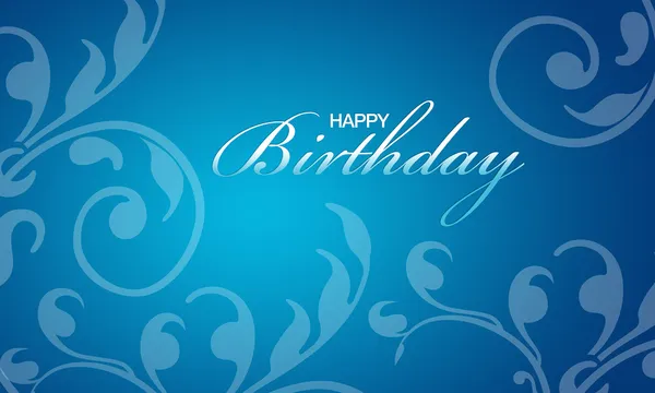 Cartão de aniversário feliz azul — Fotografia de Stock