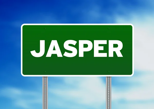 緑の道路標識 - ジャスパー — ストック写真