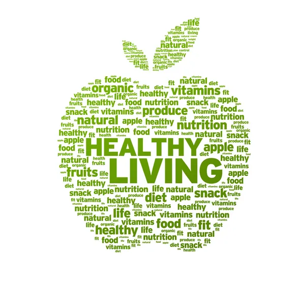 Healthy Living Apple Illustration — Stock Photo, Image