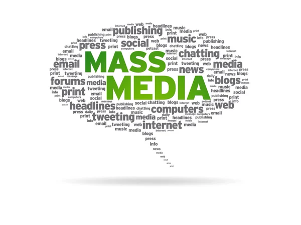 Bolha de discurso - Meios de comunicação de massa — Fotografia de Stock