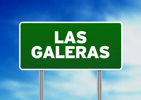 Segnale stradale verde - Las Galeras — Foto Stock