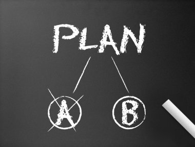 Chalkboard - Plan A & Plan B clipart