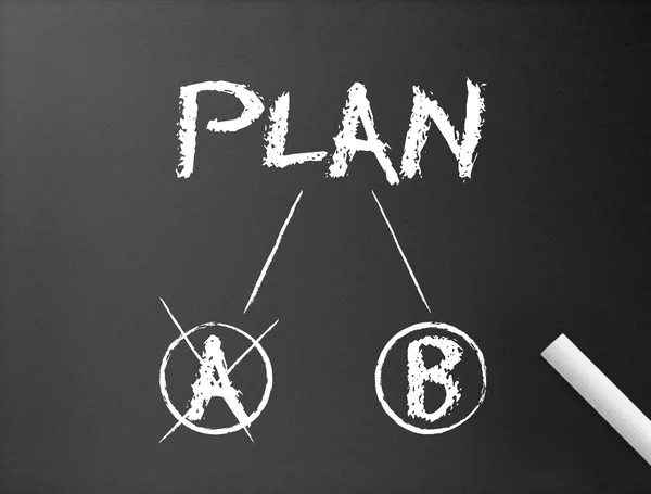 Schoolbord - Plan A & Plan B — Stockfoto