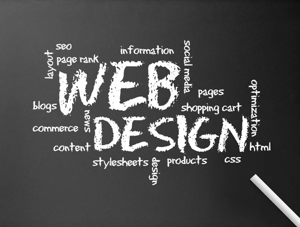 Меловая доска - Web Design — стоковое фото