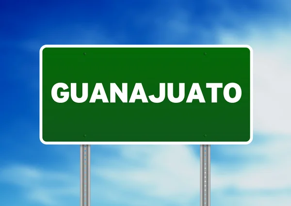 Zöld út jel - guanajuato, Mexikó — Stock Fotó