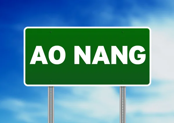 Green Road Sign - Ao Nang, Thailandia — Foto Stock