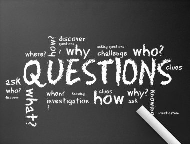 Chalkboard - Questions clipart