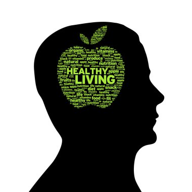 Silhouette head - Healthy Living clipart