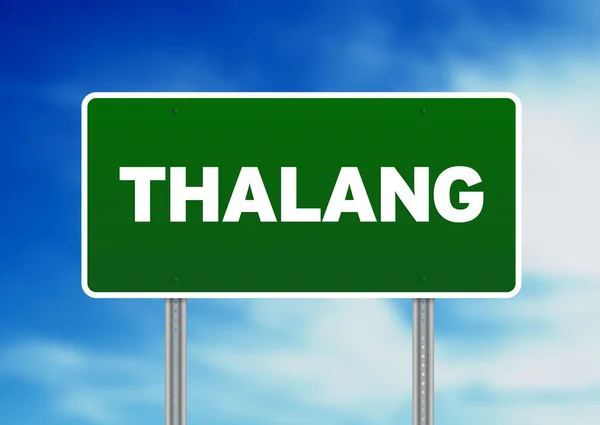 绿色道路标志-他朗、 泰国 — 图库照片