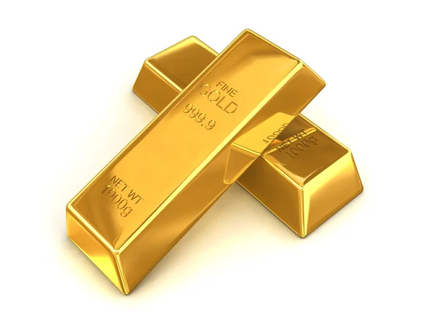Coppia di barre d'oro — Foto Stock