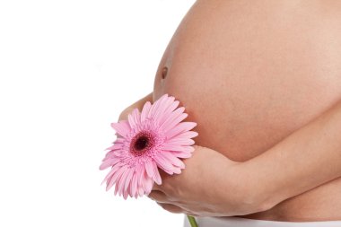 hamile kadın çiçek