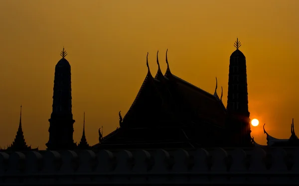 Silhouette de Wat Phra kaew — Photo