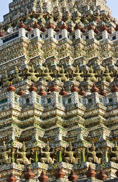 Dettaglio del tempio Wat Arun a Thonburi — Foto Stock