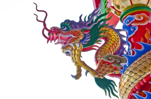 Colorful dragon statues — Stockfoto