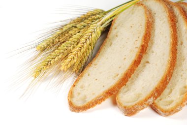 Tre fette di pane con 5 spighe clipart